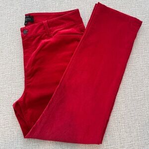 TALBOT’S Women’s Red Heritage Velveteen Pants Size 12 Petite
